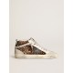 Women's Mid Star in leopard print pony skin with black star