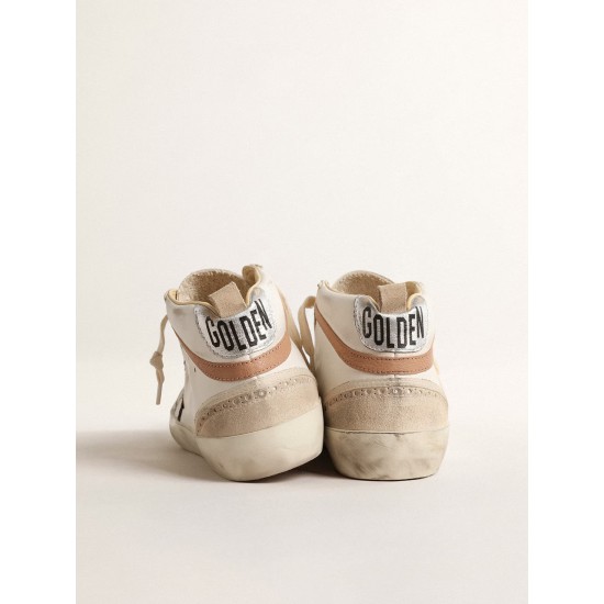 Mid Star LTD in nappa with glitter star and nude leather flash