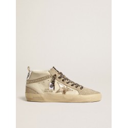 Mid Star with metallic leather star and Swarovski crystal flash