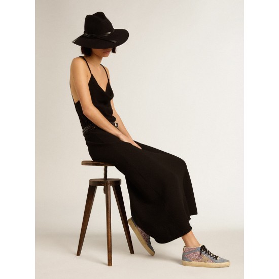 Mid Star LTD in lilac glitter with light blue suede inserts