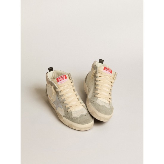 Mid Star LTD with light gray leather star and gray suede inserts