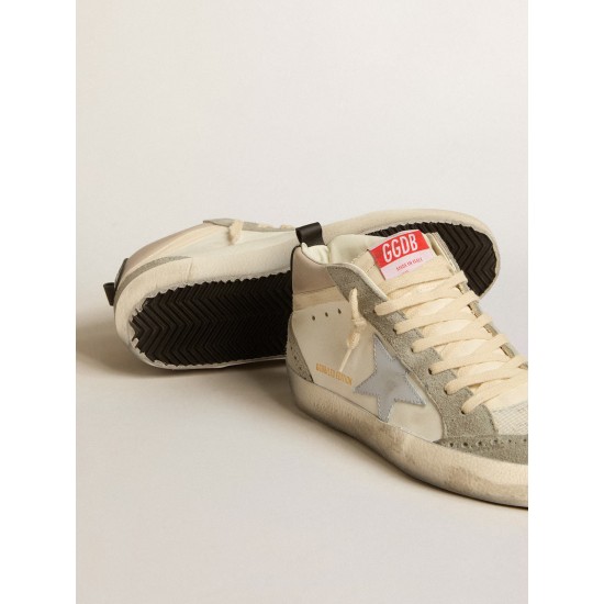 Mid Star LTD with light gray leather star and gray suede inserts