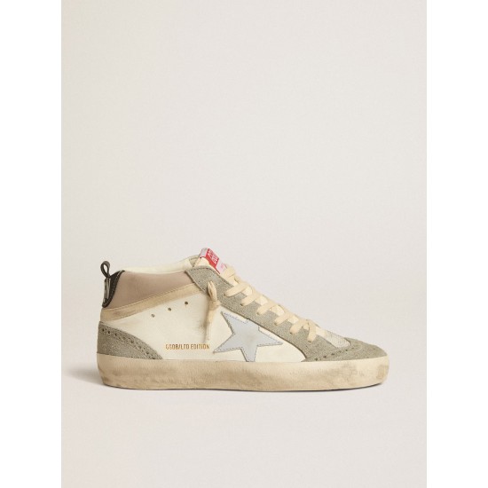 Mid Star LTD with light gray leather star and gray suede inserts