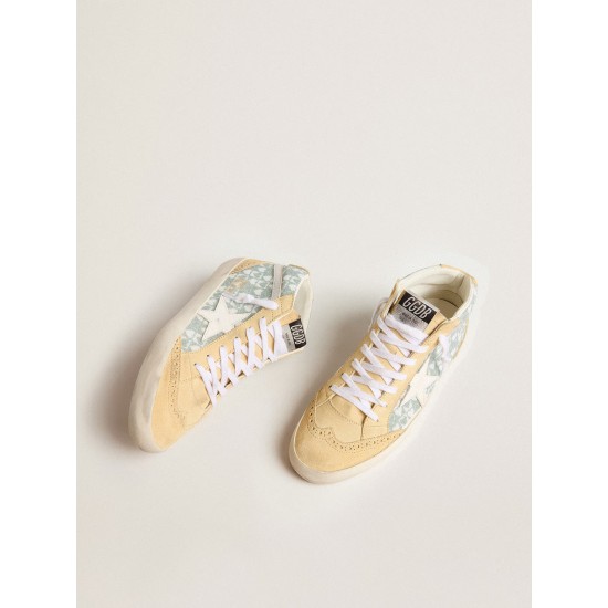 Mid Star with heart print in Swarovski crystals and silver flash