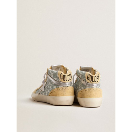 Mid Star with heart print in Swarovski crystals and silver flash