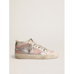 Mid Star LTD in silver metallic leather with pink star and flash