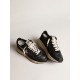 Women's Running Sole in black nappa and suede