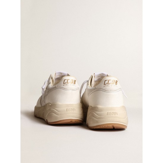 Women's Running Sole in mesh and white nappa