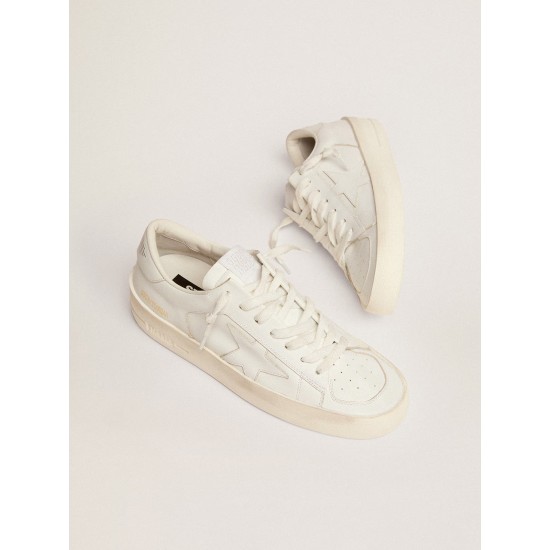 Women's Stardan in total white leather