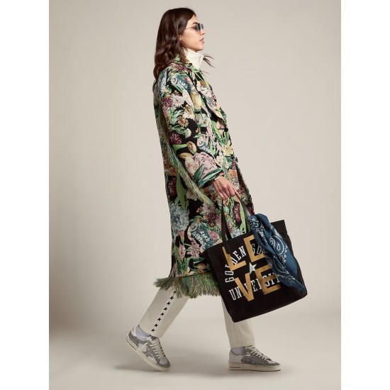 Women's Stardan in white leather and glitter