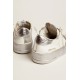 Stardan sneakers with silver metallic leather star and heel tab