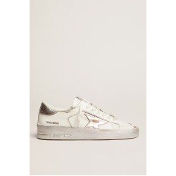 Stardan sneakers with silver metallic leather star and heel tab