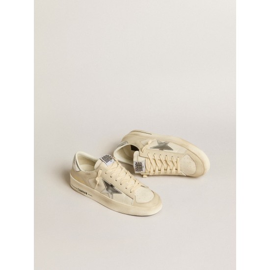 Stardan in nappa with silver mirror-effect star and heel tab