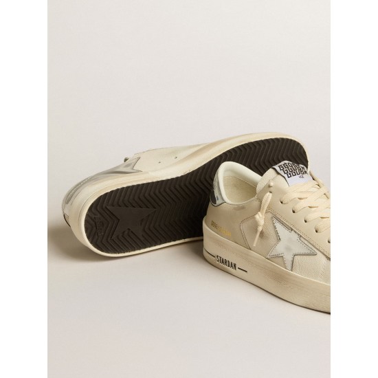 Stardan in nappa with silver mirror-effect star and heel tab