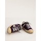 Women's V-Star LTD in purple velvet with white leather star