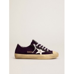 Women's V-Star LTD in purple velvet with white leather star