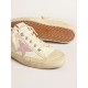 V-Star in beige nappa leather with old-rose suede star