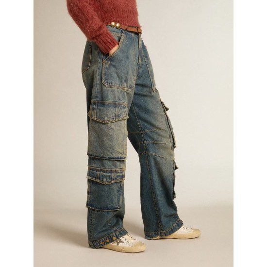 V-Star in white leather with a platinum glitter star