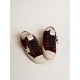 Women's V-Star LTD in burgundy velvet with white leather star