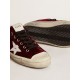 Women's V-Star LTD in burgundy velvet with white leather star