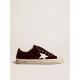 Women's V-Star LTD in burgundy velvet with white leather star