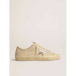 Women’s V-Star in pearl suede with silver metallic leather star