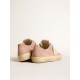 V-Star in pink suede with cream leather star