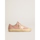 V-Star in pink suede with cream leather star