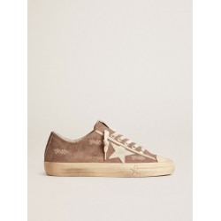 Women's V-Star in dove-gray suede with light gray leather star