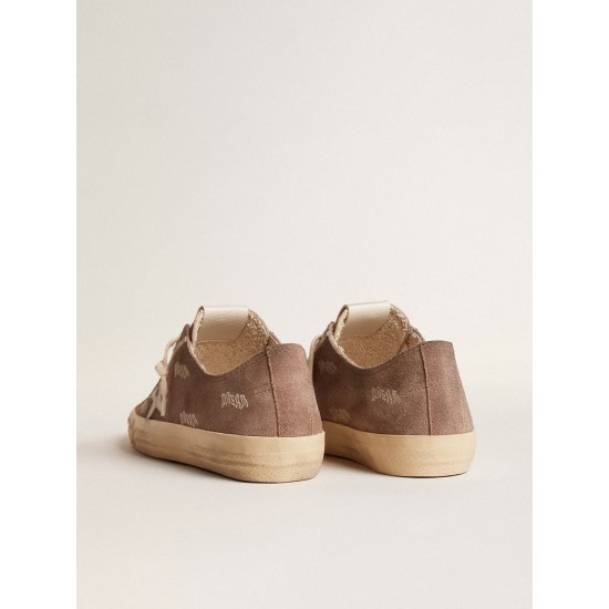 Women's V-Star in dove-gray suede with light gray leather star