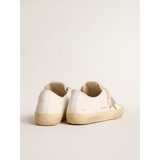 White bio-based V-Star with dove-gray leather star