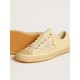 Women's V-Star in canvas with all-over pearls and raffia