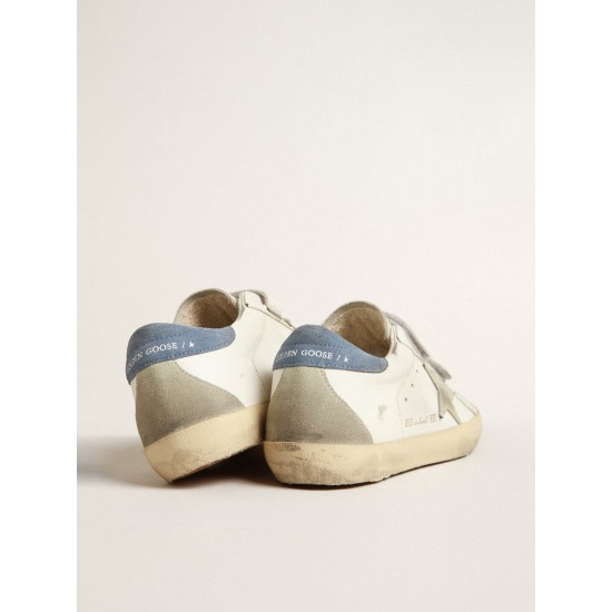 Old School with ice-gray suede star and light blue heel tab