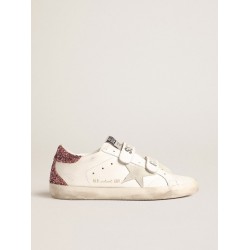 Old School with ice-gray suede star and glitter heel tab