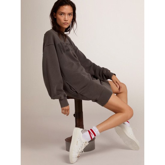 Purestar in white leather with silver Swarovski crystal heel tab