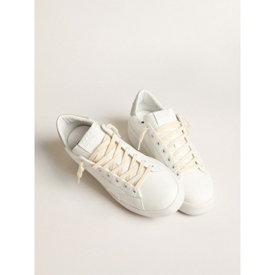 Purestar with white star and gray leather heel tab