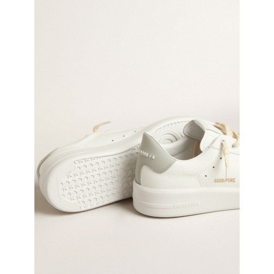 Purestar with white star and gray leather heel tab