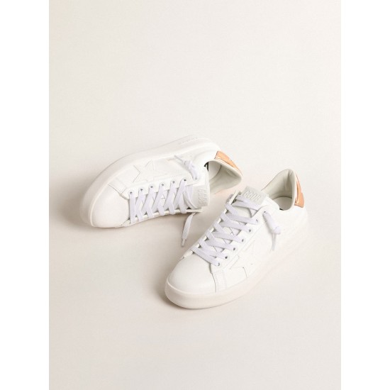 Bio-based Purestar with bronze metallic leather heel tab