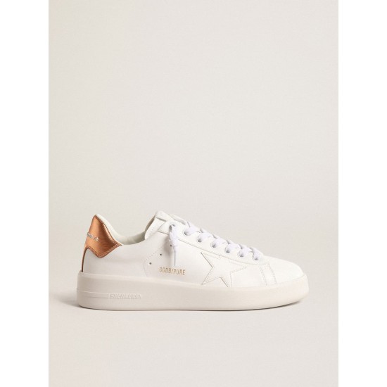 Bio-based Purestar with bronze metallic leather heel tab