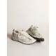 Women's Dad-Star in white mesh and suede