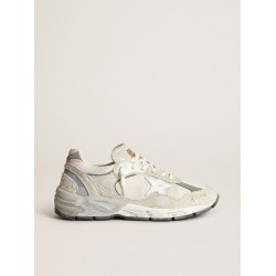 Women's Dad-Star in white mesh and suede