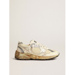 Women’s Dad-Star in beige nappa and nylon with white leather star