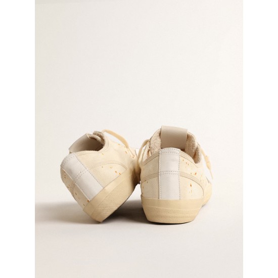 Women’s V-Star LAB in canvas with leather star and rust-colored speckles