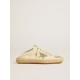 Women's V-Star Sabot in canvas with beige suede star