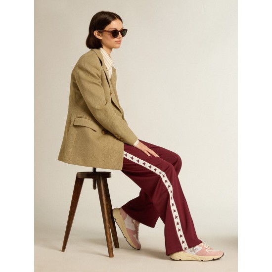 Running Sole in gray mesh and suede with silver glitter star