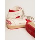 Women's Sky-Star in white nappa with red star and heel tab