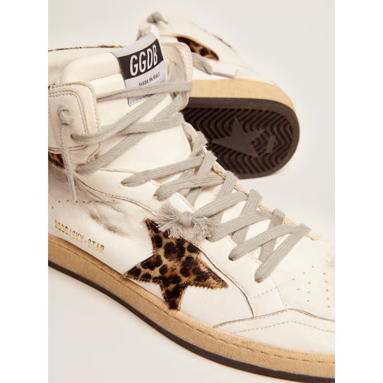 Women's Sky-Star with signature and leopard print pony skin inserts