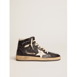 Women's Sky-Star in black nappa with white star