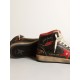 Women's Sky-Star in black glossy leather with red star