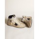 Women's Sky-Star in cream-colored nylon and white leather